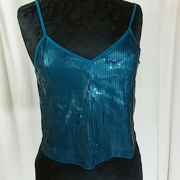 Express Tops - New Express Crop Top Metallic Small Petite #E3